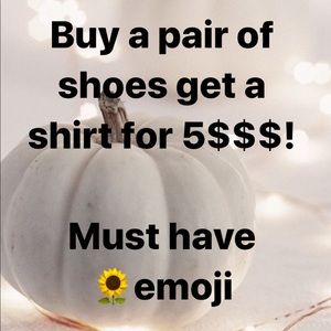 5$$ shirts must have 🌻 emoji